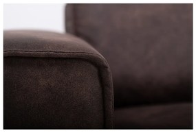 Hnedá pohovka z imitácie kože 164 cm Copenhagen – Scandic