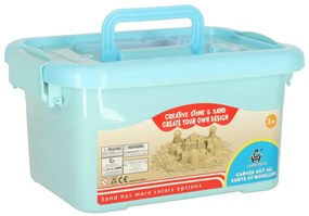 KIK Kinetický piesok v krabici 2 kg pieskovisko + 16 formičiek