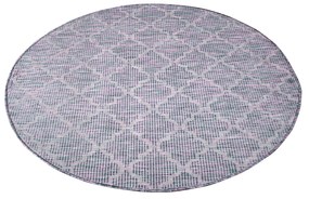 Dekorstudio Šnúrkový okrúhly koberec PALM 3069 - ružovomodrý Priemer koberca: 160cm