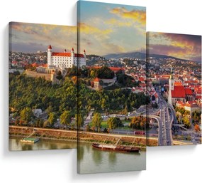 Obraz - Panorama Bratislavy, Slovensko (90x60 cm)