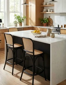 Drevená barová stolička Viki dark