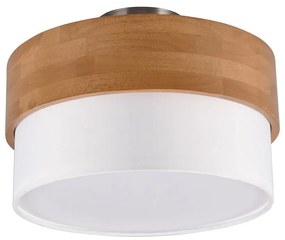 Stropné svietidlo v bielo-prírodnej farbe s textilným tienidlom Seasons – Trio