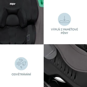 Autosedačka ZOPA Verso R129 - Night Black