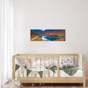 Obraz - White Mountain, New Hampshire, USA (s hodinami) (90x30 cm)
