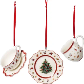 Ozdoby na stromček Toy's Delight Tablewareset biele 3 ks