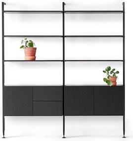 Čierna knižnica v dekore duba 98x210 cm Edge by Hammel – Hammel Furniture
