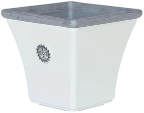 Sada 2 kvetináčov 31 cm Elat (biela). Vlastná spoľahlivá doprava až k Vám domov. 1075026