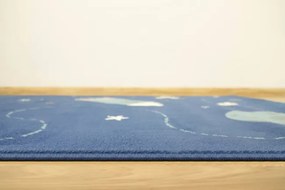 Detský koberec Kids 534547/94955 Jeans Kosmos modrý / tyrkysový