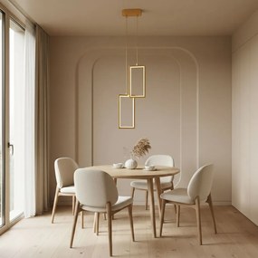 Toolight Toolight, LED závesné osvetlenie, 12W, 3000K, 3500lm, LHJ086-2CP, zlatá, OSW-50061