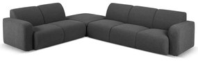 Tmavosivá rohová pohovka z textílie bouclé (ľavý roh) Molino – Micadoni Home