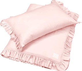 Junior obliečky s volánikmi sýto ružová 100x135cm