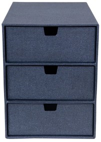 Modrý zásuvkový box s 3 zásuvkami Bigso Box of Sweden Ingrid