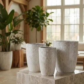 Sada 3 ks květináčů NEVA MARBLE VIII béžová