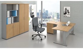 Zostava kancelárskeho nábytku Visio LUX 6, dub