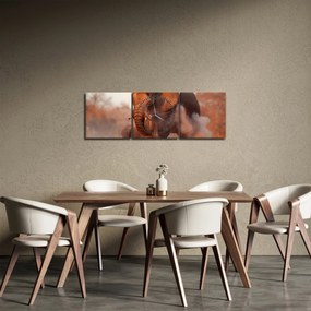 Obraz - Veľký slon africký (s hodinami) (90x30 cm)