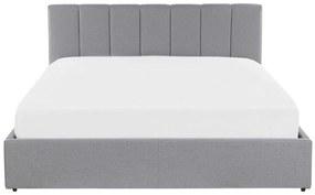Manželská posteľ 160 cm DARGAN (sivá) (textil) (s roštom a úl. priestorom). Vlastná spoľahlivá doprava až k Vám domov. 1026652