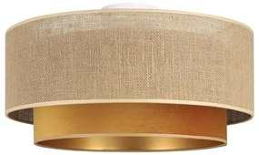 Stropné svietidlo SARTA 1×E27/60 W/230 V, priemer 45 cm, medená/juta