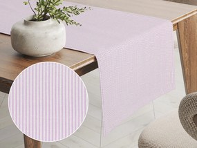 Biante Dekoračný behúň na stôl Leona LN-160 Svetlo fialové pásiky na bielom 35x120 cm