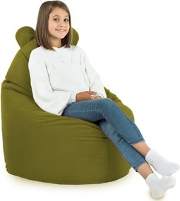 Detské kreslo Sako TEDDY – mäkké plyšové kreslo pre najmenších Farba: Zelený