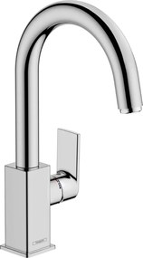 Hansgrohe Vernis Shape, vysoká umývadlová batéria s výpustom a otočným výtokom, EcoSmart, chrómová, 71564000