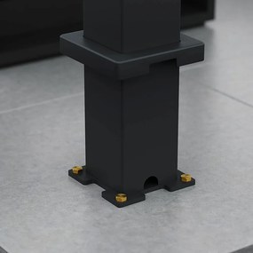 DEOKORK Záhradná hliníková pergola do steny 6x4 m (antracit)