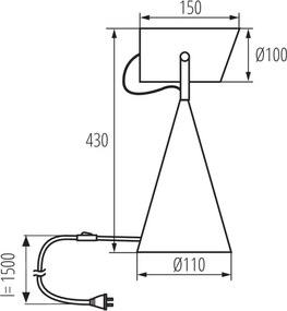 Kanlux 36261 - Stolová lampa LARATA 1xE27/5W/230V čierna