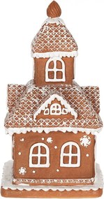 Vianočná perníková chalúpka s Led svetielkami Gingerbread House - 14*14*25cm/ 3*AAA