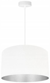 Závesné svietidlo Mediolan, 1x biele/chrómové textilné tienidlo, (výber z 2 farieb konštrukcie)