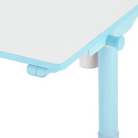 Výškovo nastaviteľný stôl OfficeTech Kids, 100 x 50 cm, biela / modrá