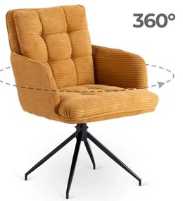 Otočná stolička MIA horčicová