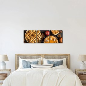 Obraz - Tekvicový koláč (s hodinami) (90x30 cm)