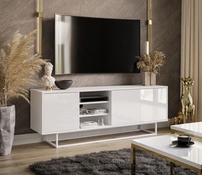 TV STOLIK ALWIN BIELY LESK + BIELY POSTAVEC 156 cm