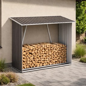 Záhradný drevník BestBerg BBSH-F002G / 1,8 m² / 217 x 83 x 154 cm / sivá