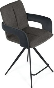 Barová stolička otočná 180° AUB-F1146 GREY2 sivá