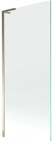 Mexen Next L, 1-krídlová vaňová zástena 80 x 150 cm, 6mm číre sklo, zlatý lesklý profil, 895-080-000-03-00-50