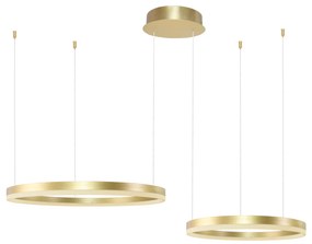 Moderný luster Halo 80+60 CCT zlatá s diaľkovým ovládaním