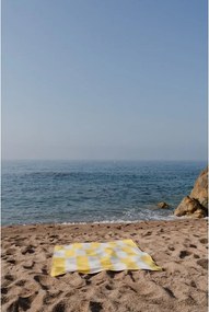 Žltá bavlnená plážová osuška 100x160 cm Su – noo.ma