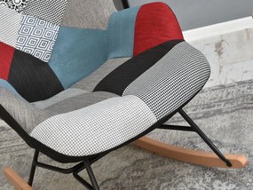 Kreslo Sibyla (patchwork + buk čierny). Vlastná spoľahlivá doprava až k Vám domov. 1110387