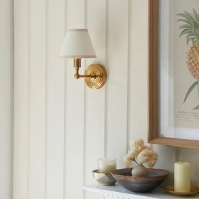 Endon 114830 - LED Stm. nabíjacia nástenná lampa BURLEY LED/1,5W/5V mosadz/krémová