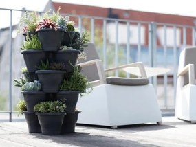 Vertikálna záhrada PREMIUM, malý , plastový kvetináč stohovateľný, Farba Mätová