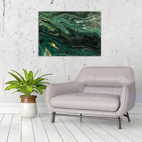 Sklenený obraz - Zelený mramor (70x50 cm)