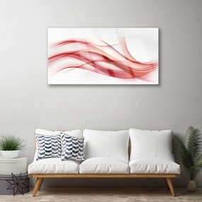 Skleneny obraz Červená abstrakcia umenie 125x50 cm