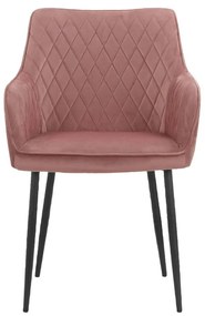 Svetloružové čalúnené jedálenské kreslá v súprave 2 ks Elvira – Støraa