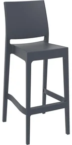 MAYA BAR 75 záhradná barová stolička dark grey