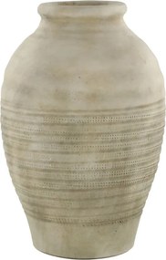 Béžová antik dekoračná terakotová váza Lourdes - Ø 29*44 cm