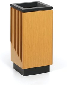 Odpadkový kôš 49 l, čierny/imitácia dreva