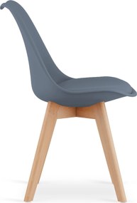 AKCIA Tmavo sivá stolička BALI MARK s bukovými nohami II. akosť