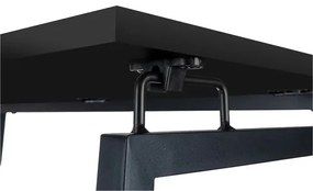 Skladací pracovný  stôl v loft štýle 80 x 45 cm čierna