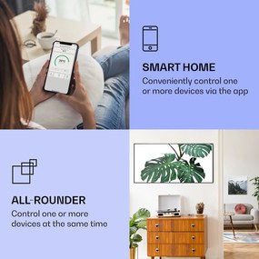 Klarstein Wonderwall Air Art Smart, infračervený ohrievač, 120 x 60 cm, 700 W, zelený list