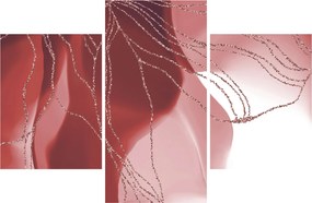 Obraz - Červená abstraktná kvetina N⁰1 (90x60 cm)